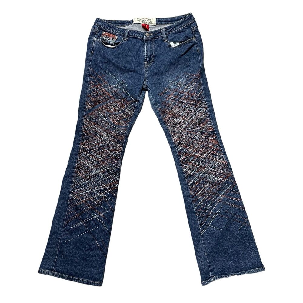 Request Brand Boot Cut Blue Denim Jeans Size 34 Women's Style 111195